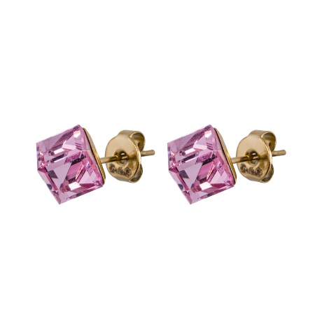 Пусеты Fiore Luna, Crystal Pink, SWE0127/2 P G
